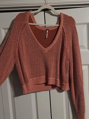 Free People High Low V Sweater